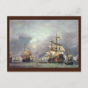 Die vier Tage während der Schlacht von 1666 gefang Postkarte