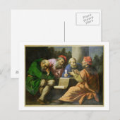 Die vier Väter der Kirche (Öl auf Leinwand gelegt Postkarte (Vorne/Hinten)