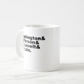 Die vier Vorvatergegenden des Berges Rushmore Kaffeetasse (Vorderseite Links)