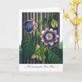 Die vierkantige Passionsblume Moderne Botanik Karte (Gelbe Blume)