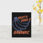 Die vierte Klasse ist der Bananen-Funny-Lehrer zur Karte (Gelbe Blume)