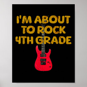 Die vierte Klasse rockt zurück zur Schule Männer F Poster