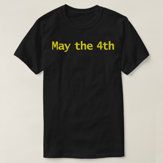 Die vierte Typografie im Gelben Text T-Shirt (Design vorne)