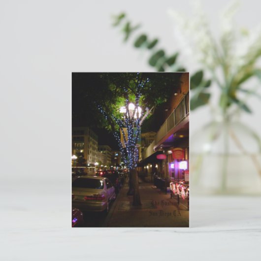 Die Viertel der Gaslampen Postkarte (Stehend Vorderseite)