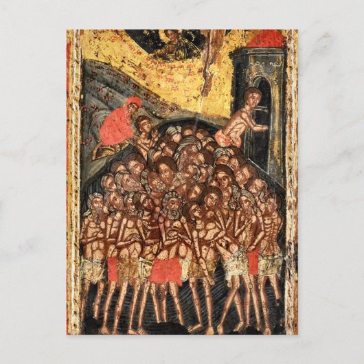 Die vierzig Märtyrer des orthodoxen Sebaste Postkarte (Vorderseite)