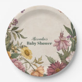 Die Viktorianische Jugendstil-Babydusche Pappteller (Vorderseite)