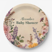 Die Viktorianische Jugendstil-Babydusche Pappteller (Vorderseite)