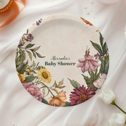 Die Viktorianische Jugendstil-Babydusche Pappteller