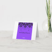 Die viktorianische lila Spitze danken Ihnen zu Dankeskarte (Rückseite)