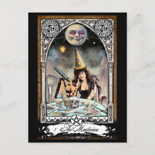 Die viktorianische Magier Tarotkarte Postkarte