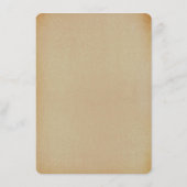 Die Viktorianische Steampunk-Hochzeitssammlung Menükarte (Rückseite)