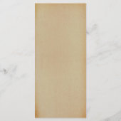 Die Viktorianische Steampunk-Hochzeitssammlung Menükarte (Rückseite)