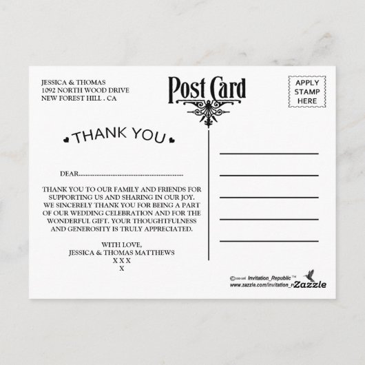 Die Viktorianische Steampunk-Hochzeitssammlung Postkarte (Rückseite)