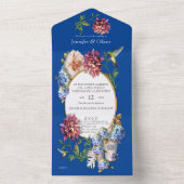 Die Viktorianische Wasserfarbe der Flora All In One Einladung (Innen Boden)