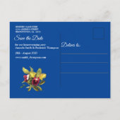 Die Viktorianische Wasserfarbe der Flora Ankündigungspostkarte (Rückseite)