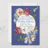 Die Viktorianische Wasserfarbe der Flora Einladung (Vorderseite)