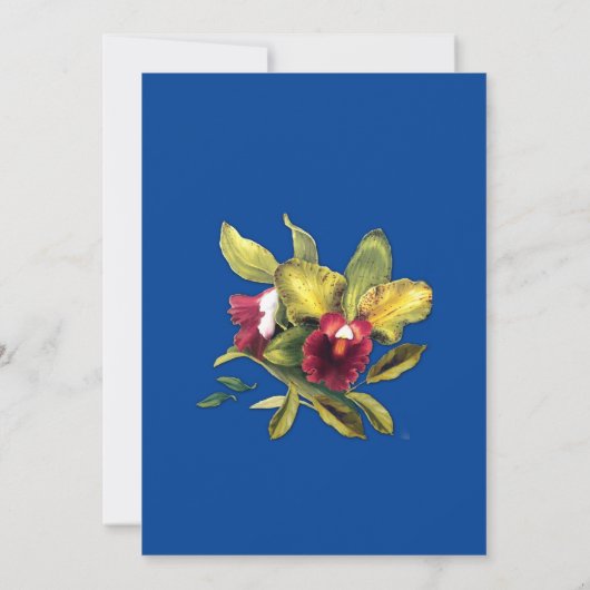 Die Viktorianische Wasserfarbe der Flora Einladung (Rückseite)