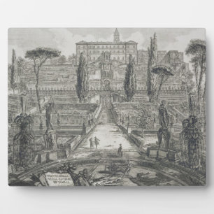 Die Villa d'Este in Tivoli (Gravur) Fotoplatte