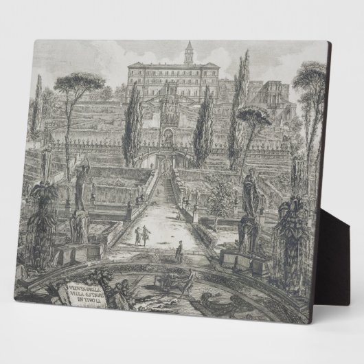 Die Villa d'Este in Tivoli (Gravur) Fotoplatte (Seite)