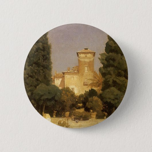 Die Villa Malta, Rom von Lord Frederic Leighton Button (Vorderseite)
