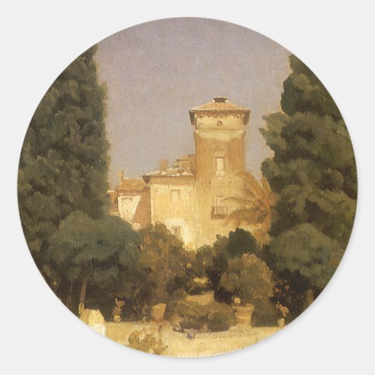 Die Villa Malta, Rom von Lord Frederic Leighton Runder Aufkleber (Vorderseite)