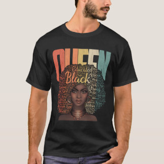 Die Vintage afrikanische amerikanische Königin hat T-Shirt