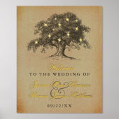 Die Vintage Alte Eichenbaumhochzeitsammlung Foliendrucke (Vorderseite)