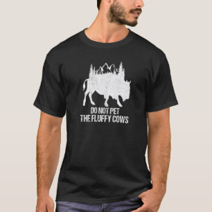 Die Vintage amerikanische Bison-Jagd hält die Fluf T-Shirt