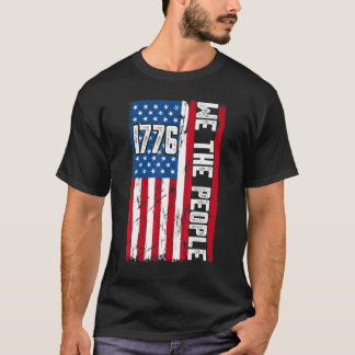 Die Vintage amerikanische Fahne 1776 Wir, die Mens T-Shirt