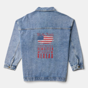 Die Vintage amerikanische Flagge, die wir als Jeansjacke