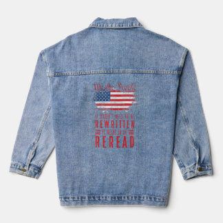 Die Vintage amerikanische Flagge, die wir als Jeansjacke