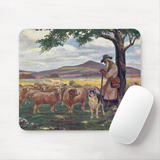 Die Vintage Einstellung der Schafe Mousepad (Mit Mouse)