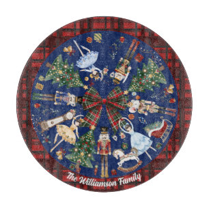 Die Vintage Farbe des Nutcracker Weihnachtsballons Schneidebrett