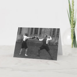 Die Vintage Folie der Frauen, die Anmerkungs-Karte Karte