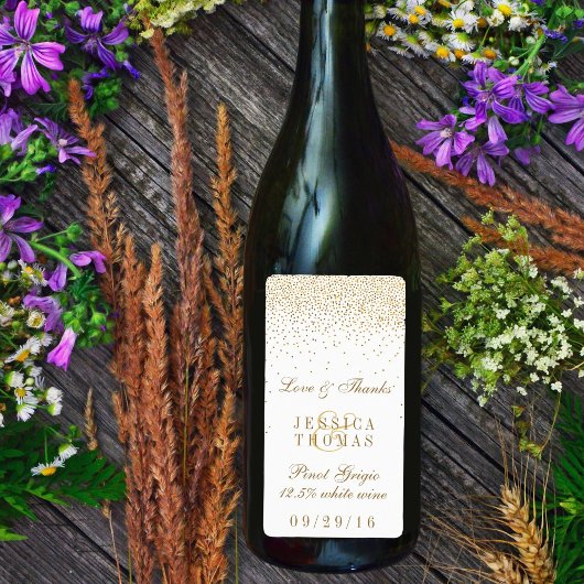 Die Vintage Glam Gold Confetti Wedding Collection