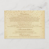 Die Vintage Glam Gold Confetti Wedding Collection Begleitkarte (Rückseite)