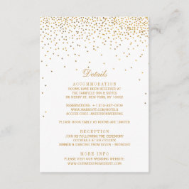 Die Vintage Glam Gold Confetti Wedding Collection Begleitkarte