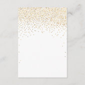 Die Vintage Glam Gold Confetti Wedding Collection Begleitkarte (Rückseite)