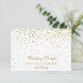 Die Vintage Glam Gold Confetti Wedding Collection Begleitkarte (Stehend Vorderseite)