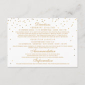 Die Vintage Glam Gold Confetti Wedding Collection Begleitkarte (Rückseite)