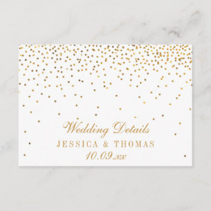 Die Vintage Glam Gold Confetti Wedding Collection Begleitkarte
