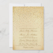 Die Vintage Glam Gold Confetti Wedding Collection Einladung (Vorderseite)