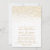 Die Vintage Glam Gold Confetti Wedding Collection Einladung (Vorderseite)