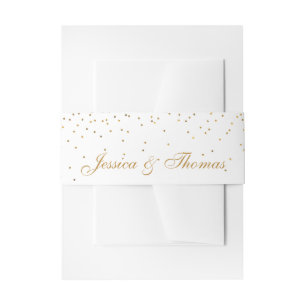 Die Vintage Glam Gold Confetti Wedding Collection Einladungsbanderole