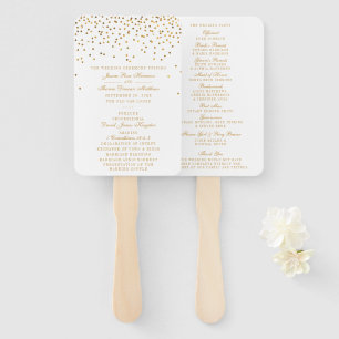 Die Vintage Glam Gold Confetti Wedding Collection Fächer