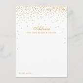 Die Vintage Glam Gold Confetti Wedding Collection Hinweiskarte (Vorderseite)