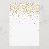 Die Vintage Glam Gold Confetti Wedding Collection Hinweiskarte (Rückseite)
