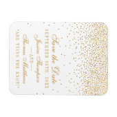 Die Vintage Glam Gold Confetti Wedding Collection Magnet (Horizontal)