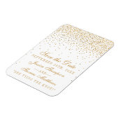 Die Vintage Glam Gold Confetti Wedding Collection Magnet (Linke Seite)