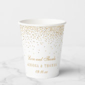 Die Vintage Glam Gold Confetti Wedding Collection Pappbecher (Vorderseite)